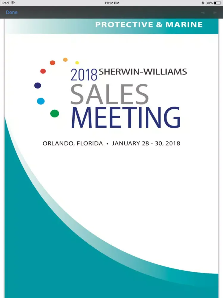 National Sales Meeting 2018 iPad  Screenshots