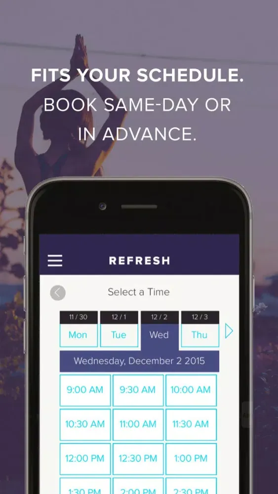 Capturas de pantalla de Refresh: In Home and Corporate Massage & Wellness Services