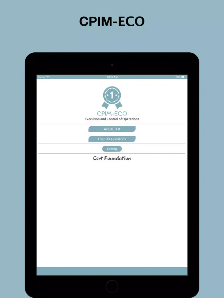 CPIM-ECO Test Prep iPad  Ekran Görüntüleri