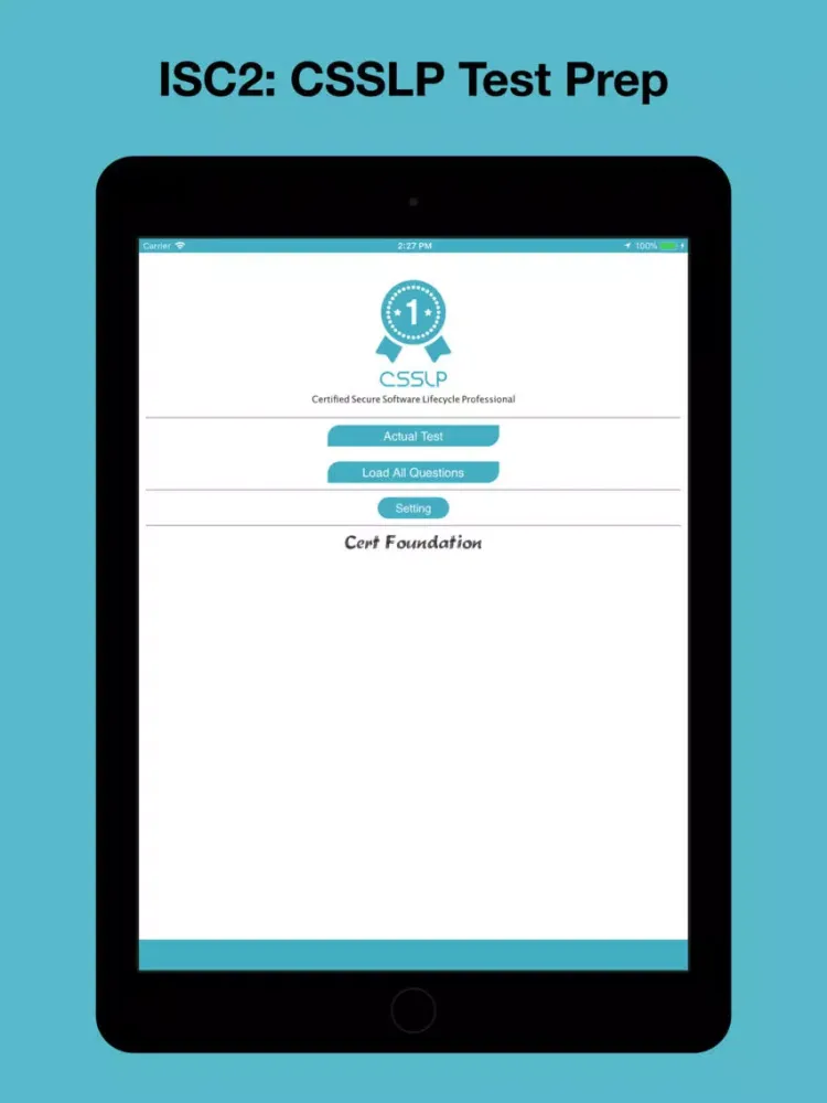 Tangkapan layar ICS2: CSSLP Test Prep iPad 