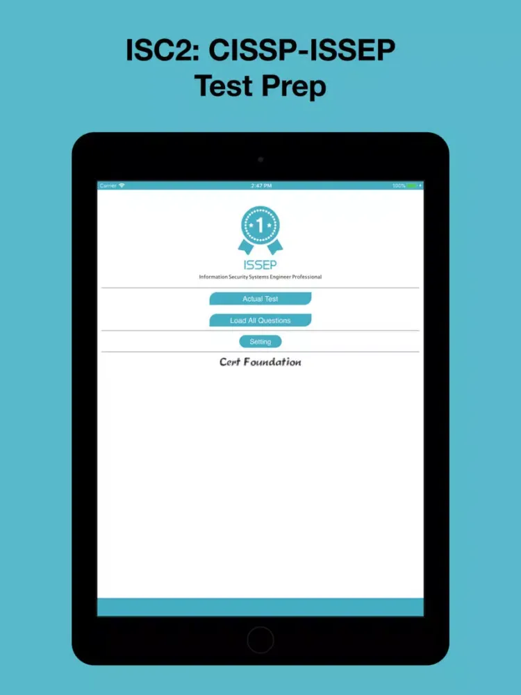 Capturas de tela do ISC2: CISSP-ISSEP Test Prep iPad 