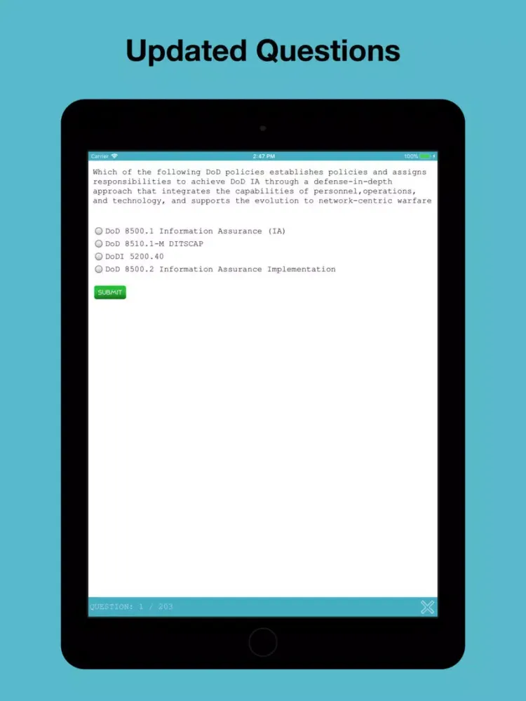 Capturas de tela do ISC2: CISSP-ISSEP Test Prep iPad 
