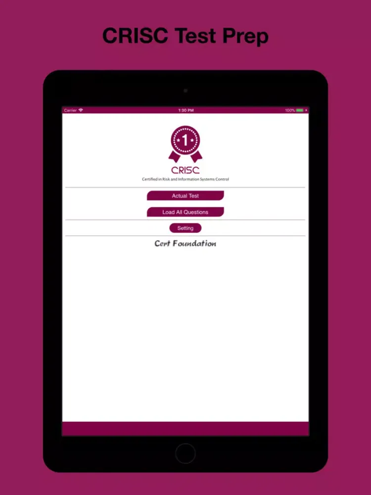 CRISC Test Prep iPad  Screenshots
