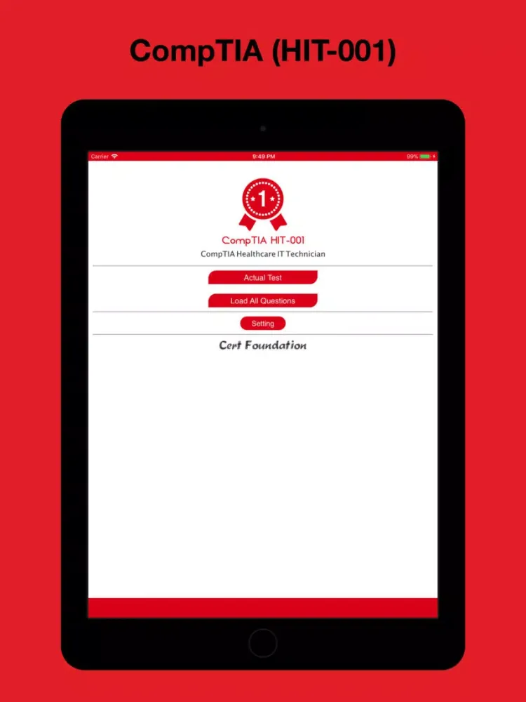 Tangkapan skrin CompTIA HIT-001 Test Prep iPad 