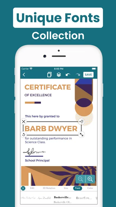 Captures d'écran de Certificate Maker, eCard Maker