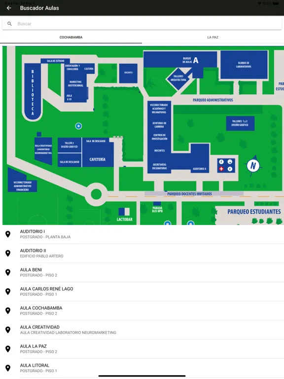 Capturas de tela do UPB Móvil iPad 