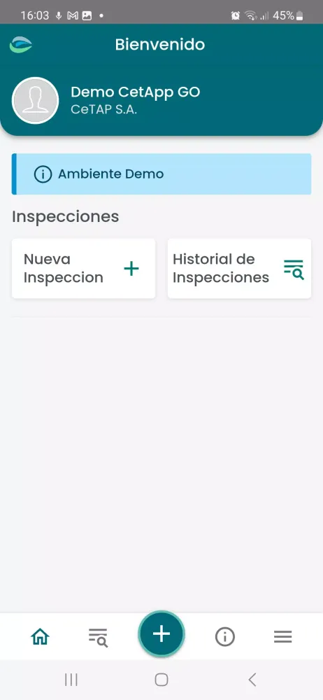 Screenshot di CetApp GO