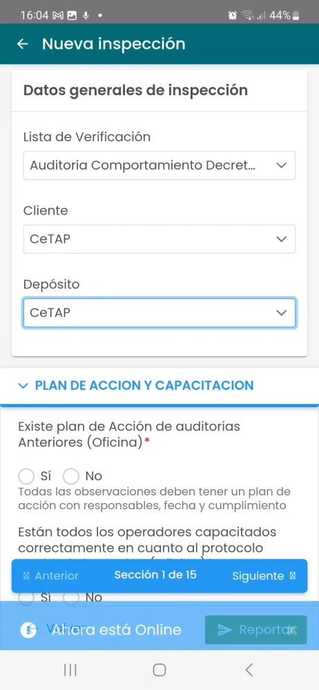 Screenshot di CetApp GO