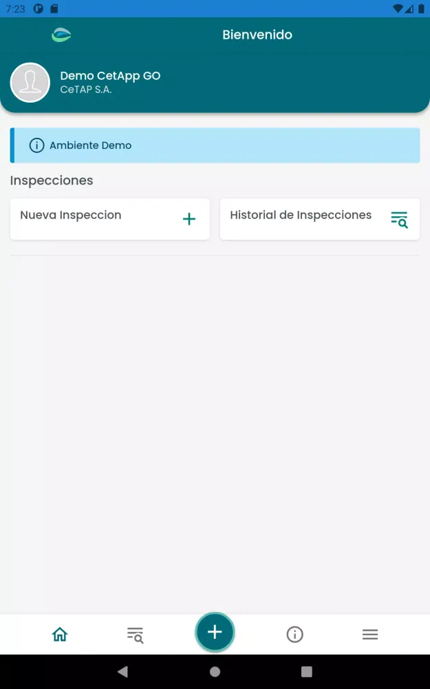 Screenshot di CetApp GO