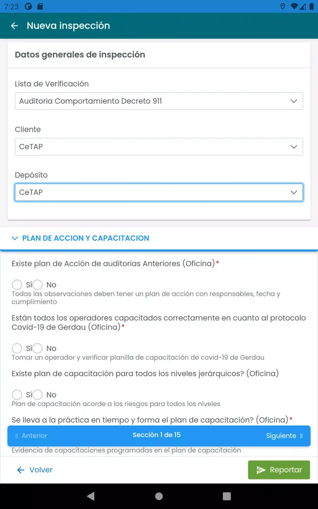 Screenshot di CetApp GO