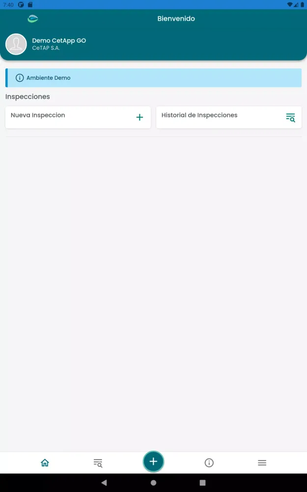 Screenshot di CetApp GO