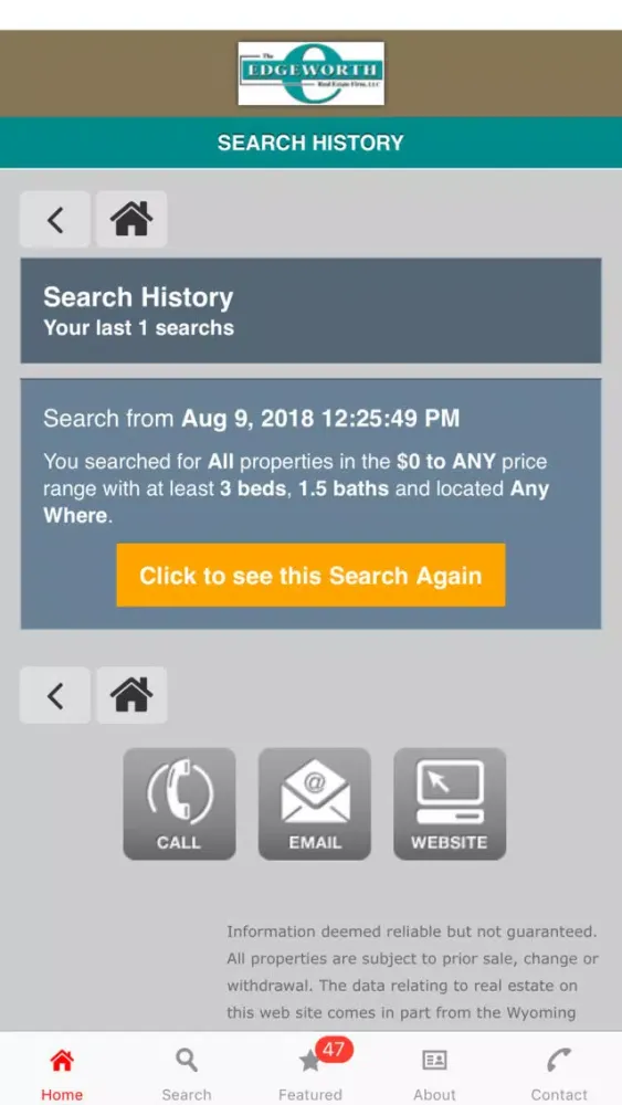 Capturas de tela do Casper Easy Home Search