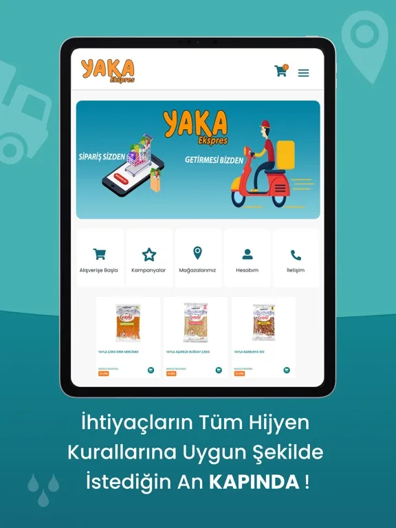 ภาพหน้าจอของ Yaka Market iPad 