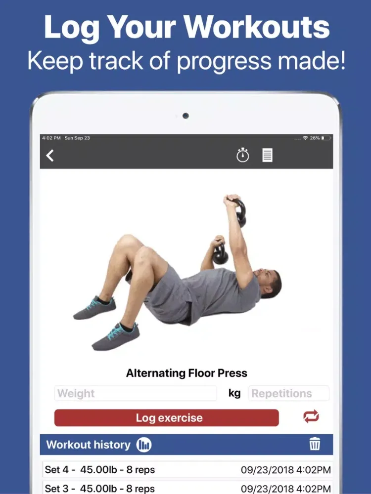 Ảnh chụp màn hình của Gymster+ Weight Lifting Log iPad 