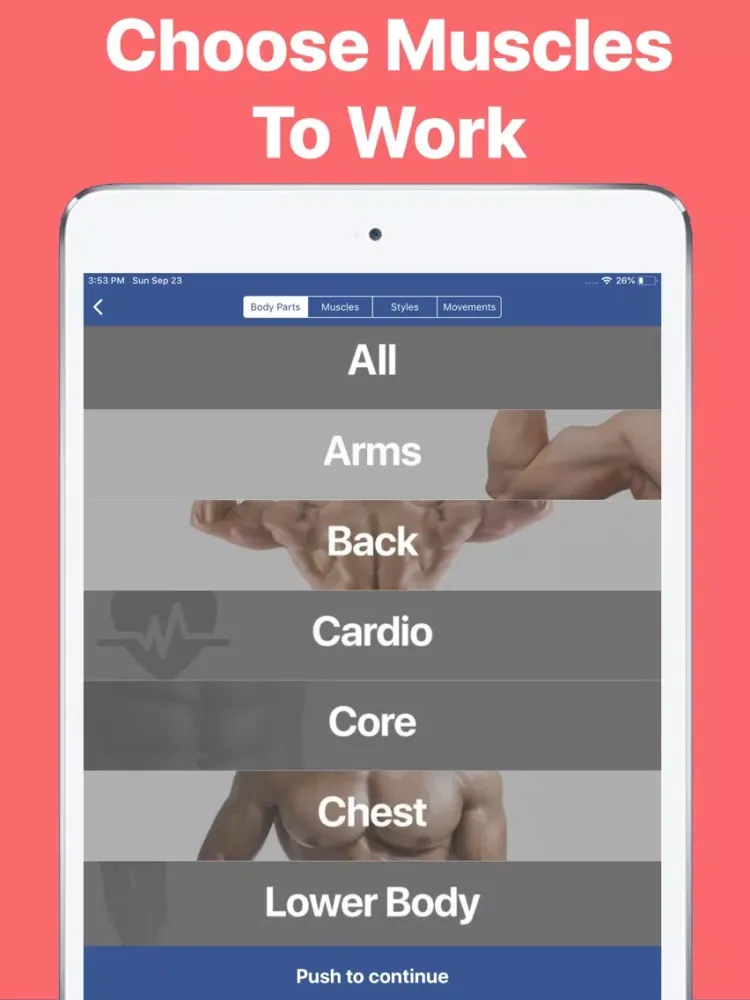 Ảnh chụp màn hình của Gymster+ Weight Lifting Log iPad 