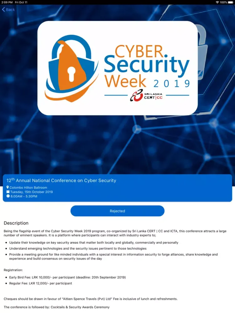 Capturas de tela do CSW 2019 iPad 