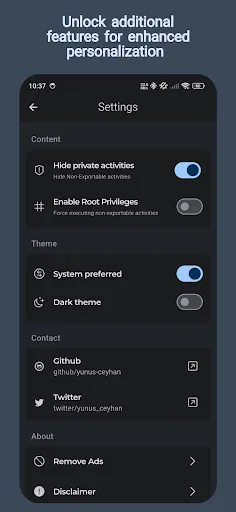 ภาพหน้าจอของ Hidden Settings MIUI - HyperOS