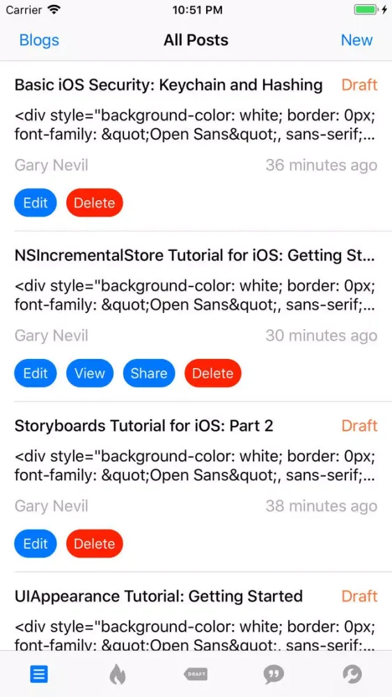 Zrzuty ekranu App for Blogger