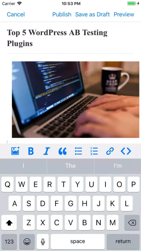 Zrzuty ekranu App for Blogger