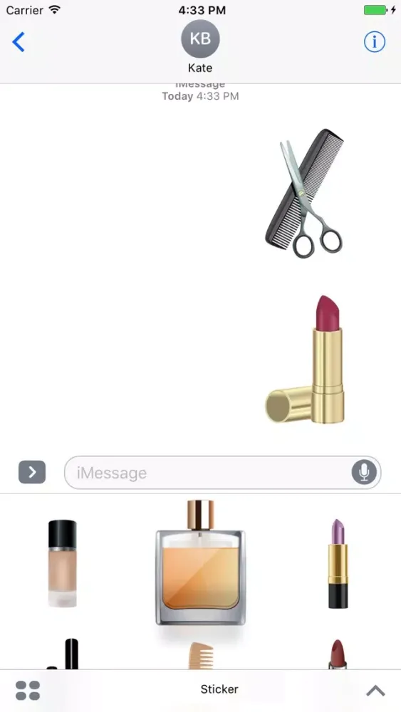 Cosmetic Stickers iMessage スクリーンショット