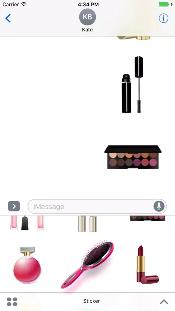 Cosmetic Stickers iMessage スクリーンショット