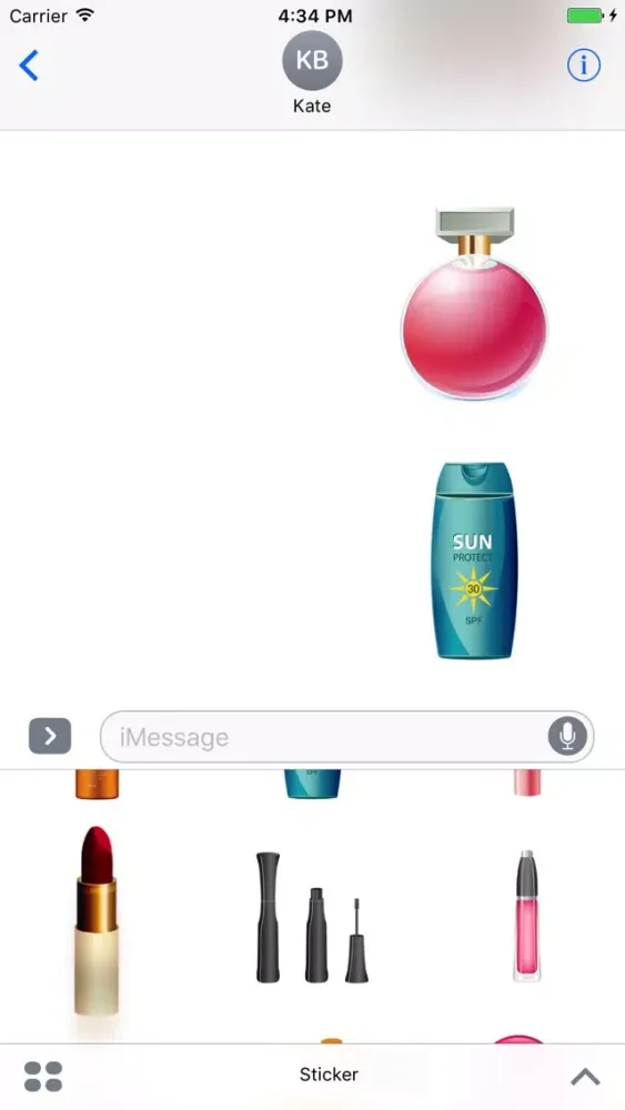 Cosmetic Stickers iMessage スクリーンショット