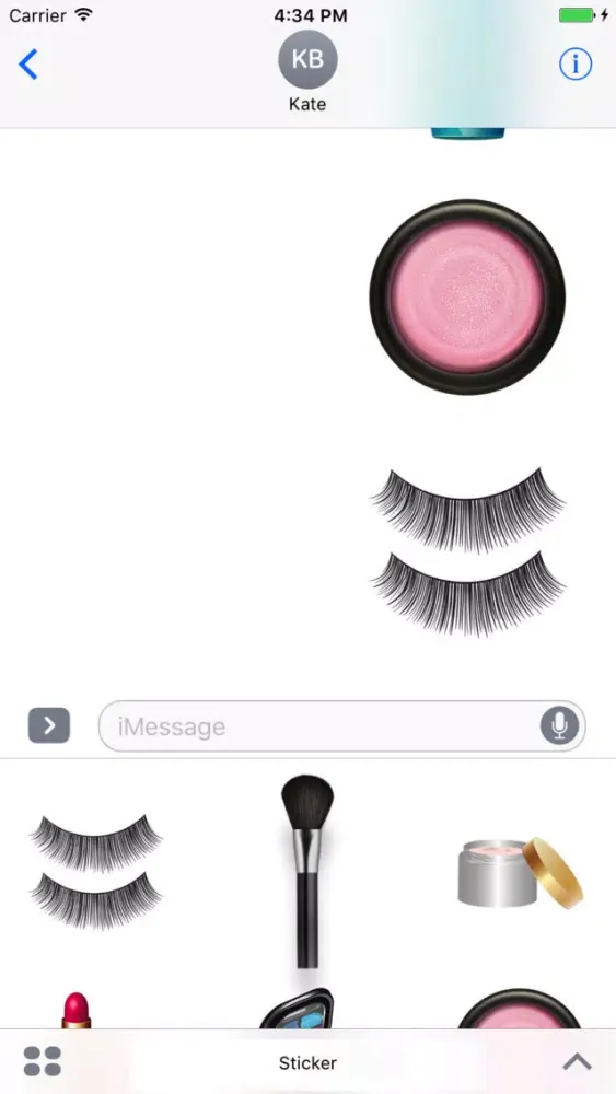 Cosmetic Stickers iMessage スクリーンショット