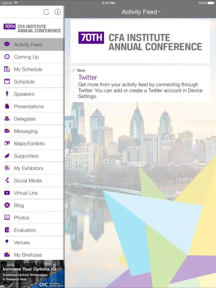 Capturas de pantalla de 70th CFA Institute Annual iPad 