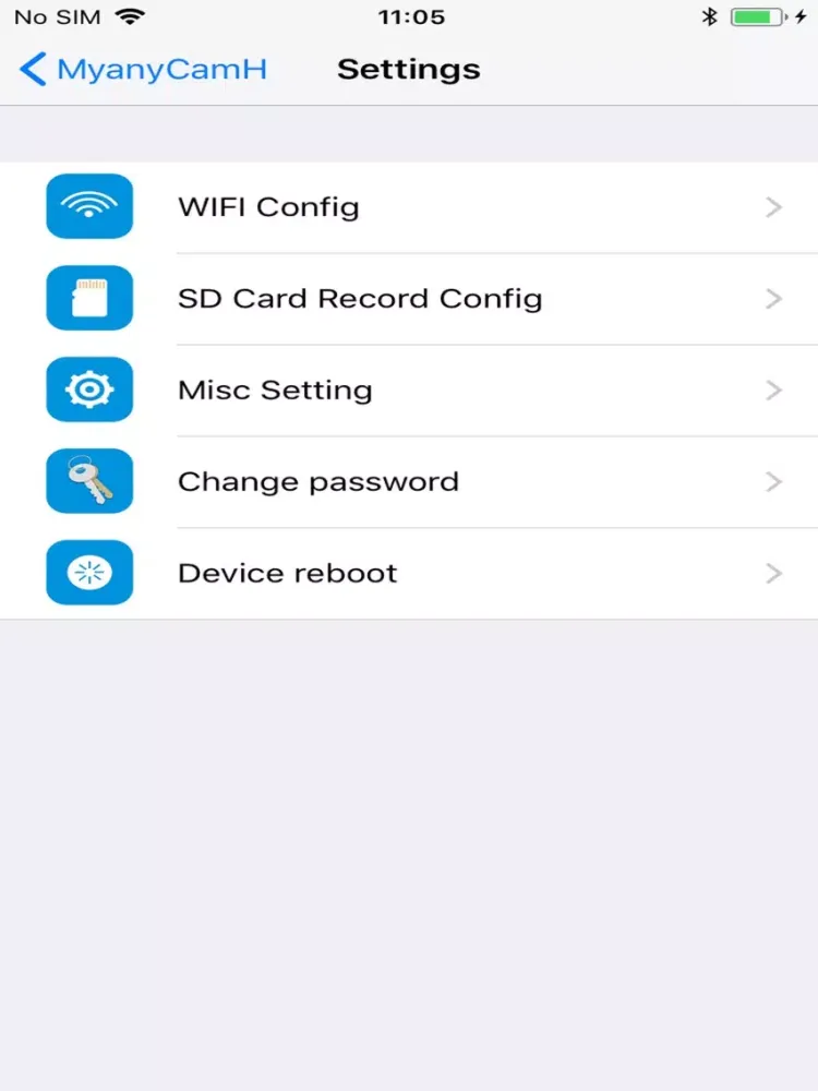 ภาพหน้าจอของ MyanyCamH iPad 