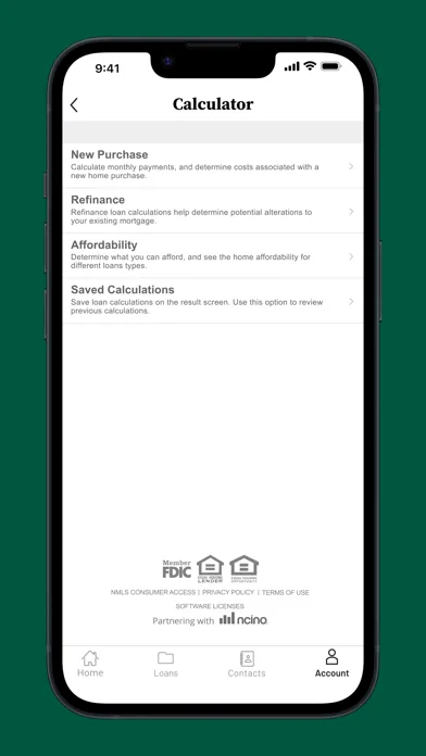Tangkapan skrin C&F Home Loan