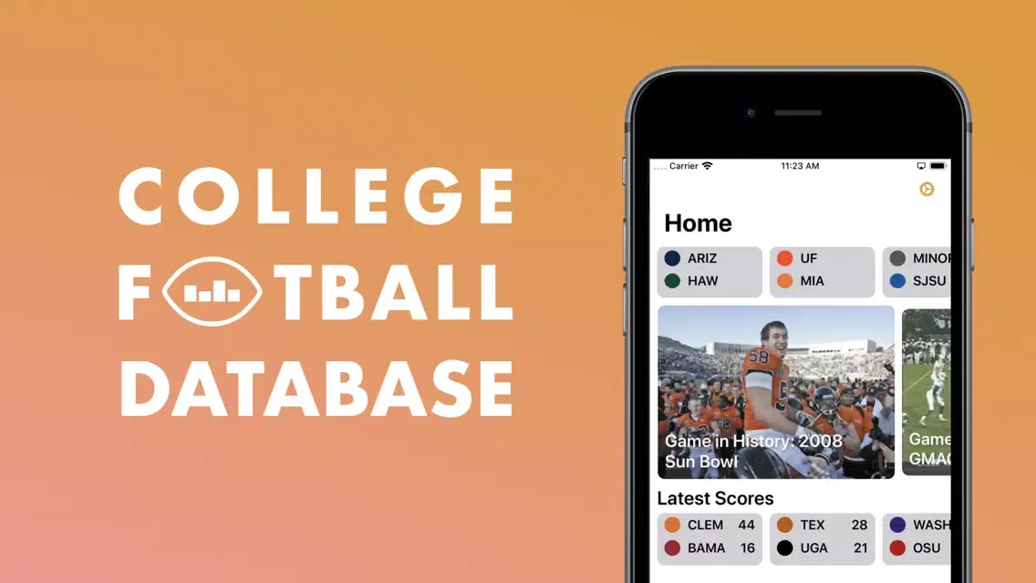 Screenshot di College Football Database