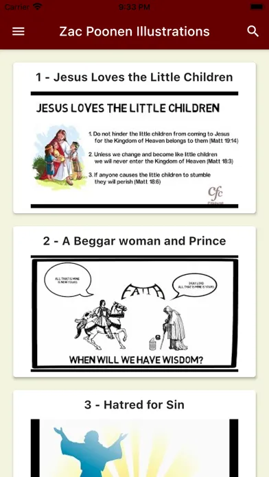 Ảnh chụp màn hình của Zac Poonen Bible Illustrations