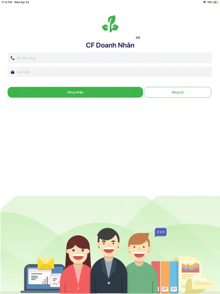 Tangkapan skrin CF Doanh Nhan iPad 