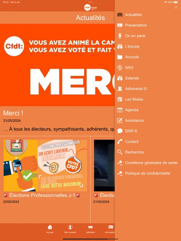 Cfdt Boulanger iPad  Screenshots