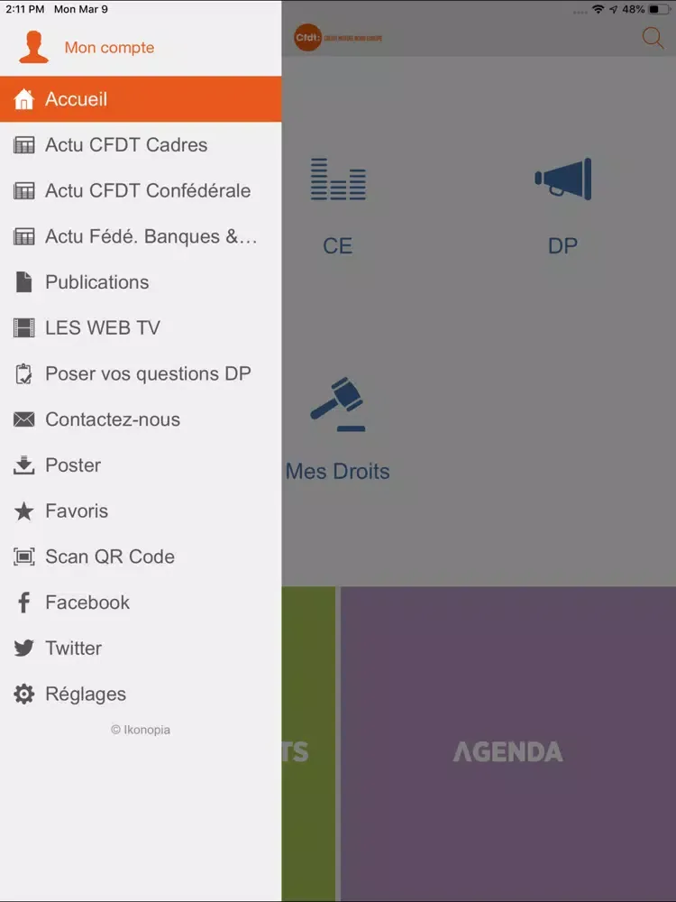 Captures d'écran de CFDT CMNE iPad 