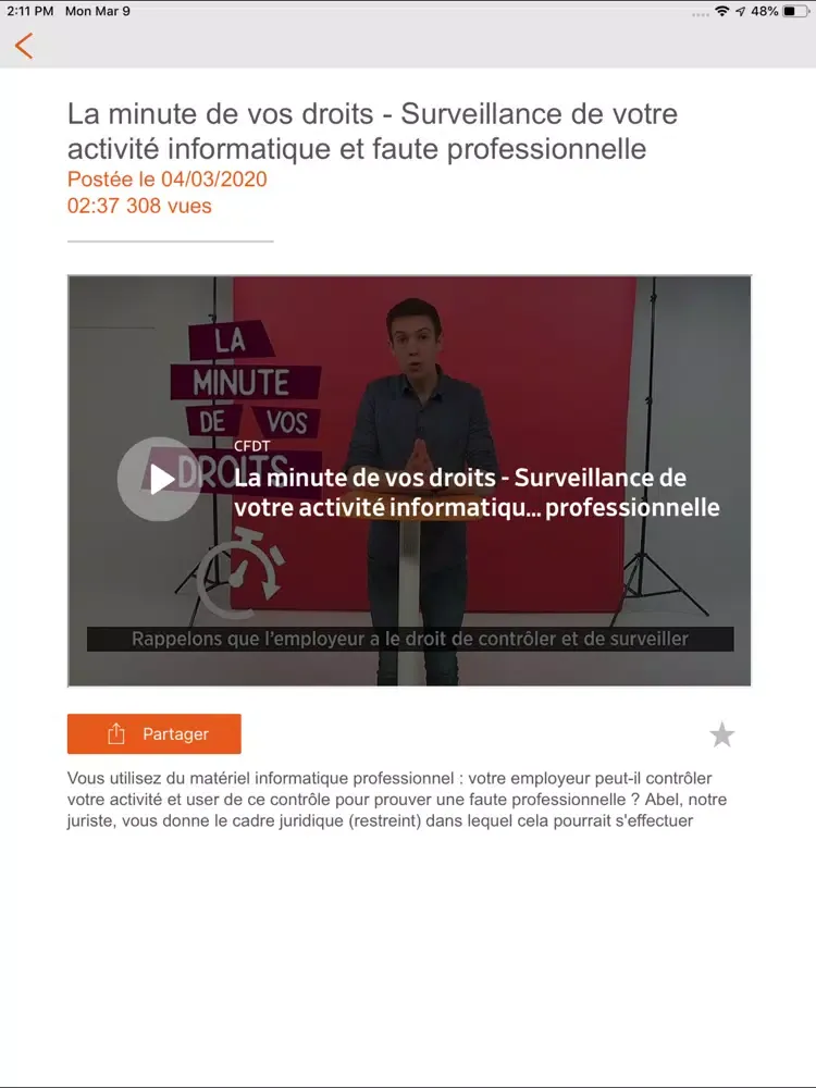 Captures d'écran de CFDT CMNE iPad 