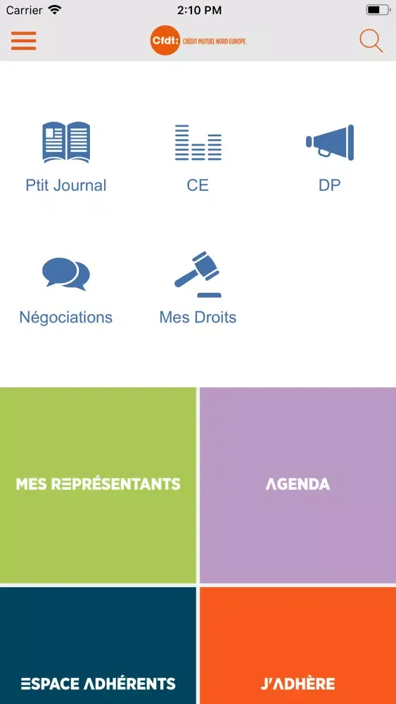 Captures d'écran de CFDT CMNE