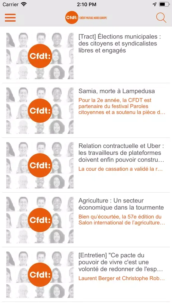 Captures d'écran de CFDT CMNE