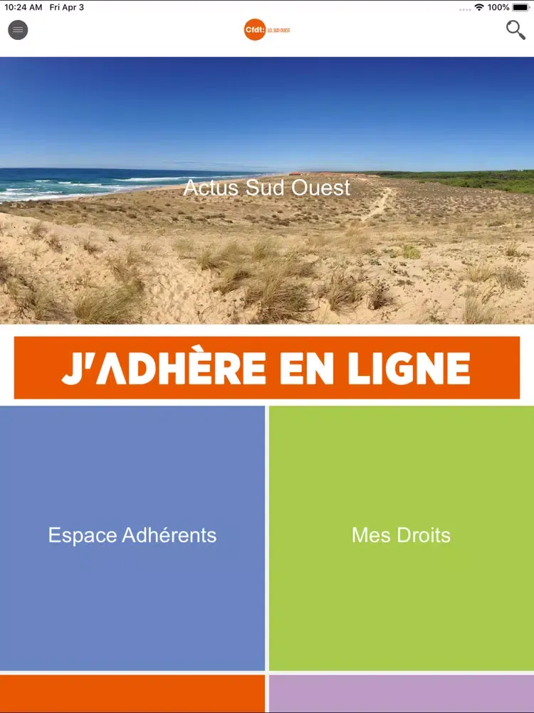 تصاویر CFDT LCL SUD OUEST iPad 