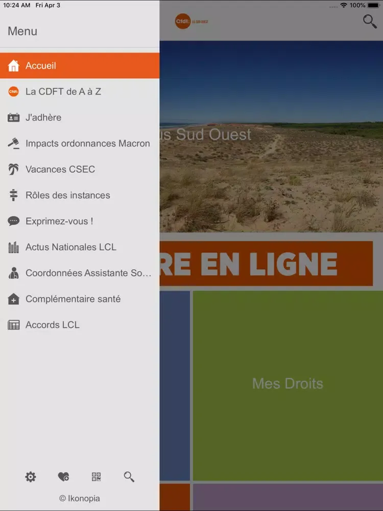 تصاویر CFDT LCL SUD OUEST iPad 
