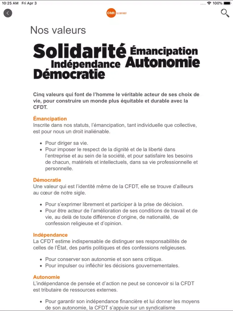 تصاویر CFDT LCL SUD OUEST iPad 