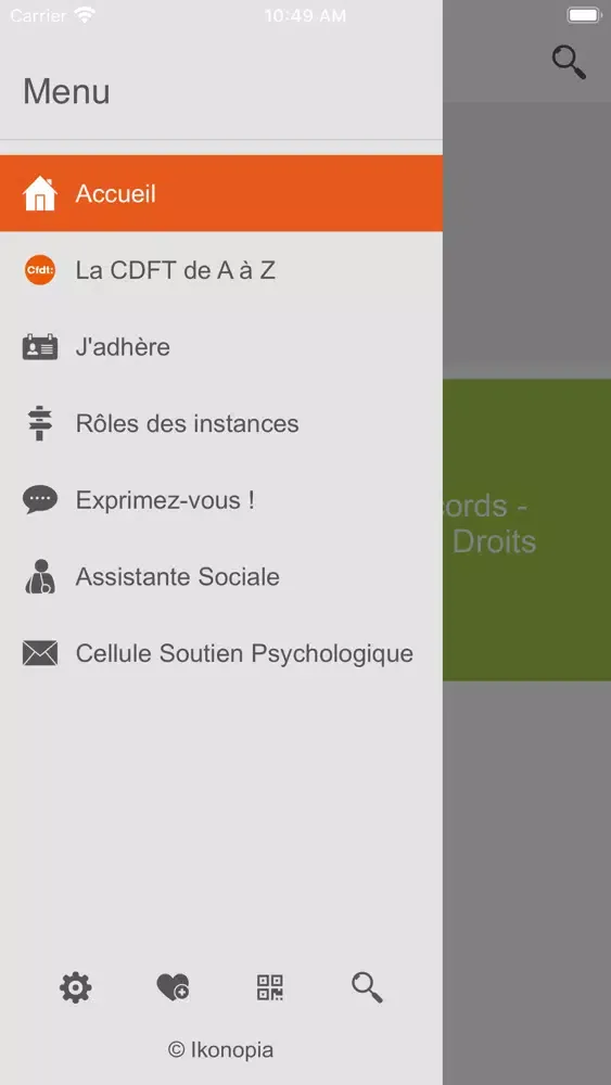 Ảnh chụp màn hình của CFDT MILLEIS