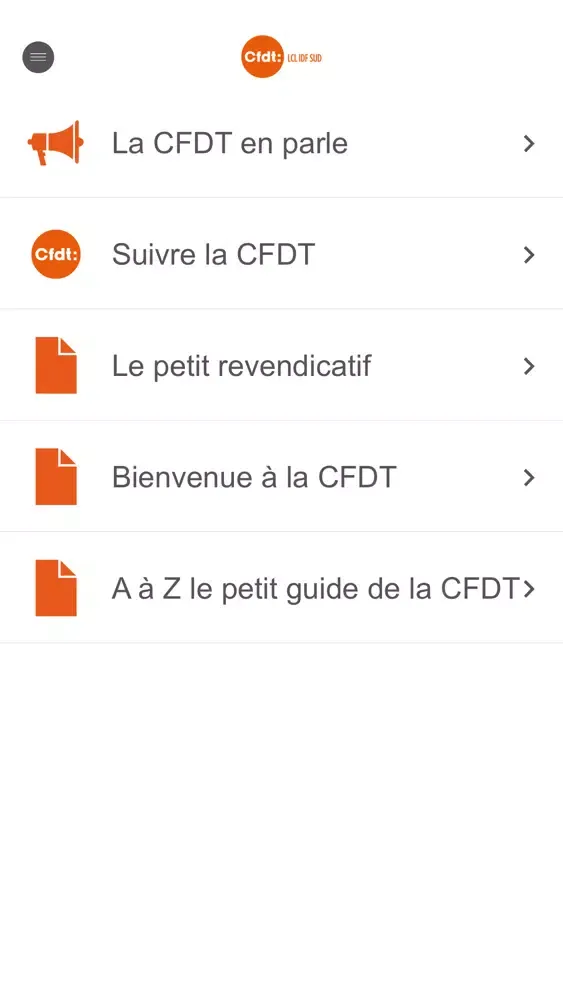 Ảnh chụp màn hình của CFDT MILLEIS