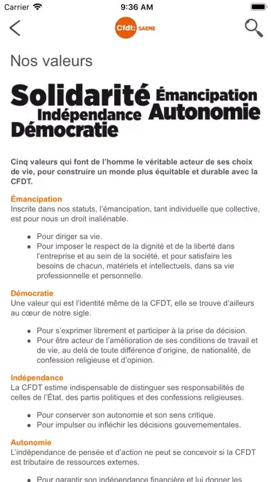 Capturas de pantalla de CFDT SAEME
