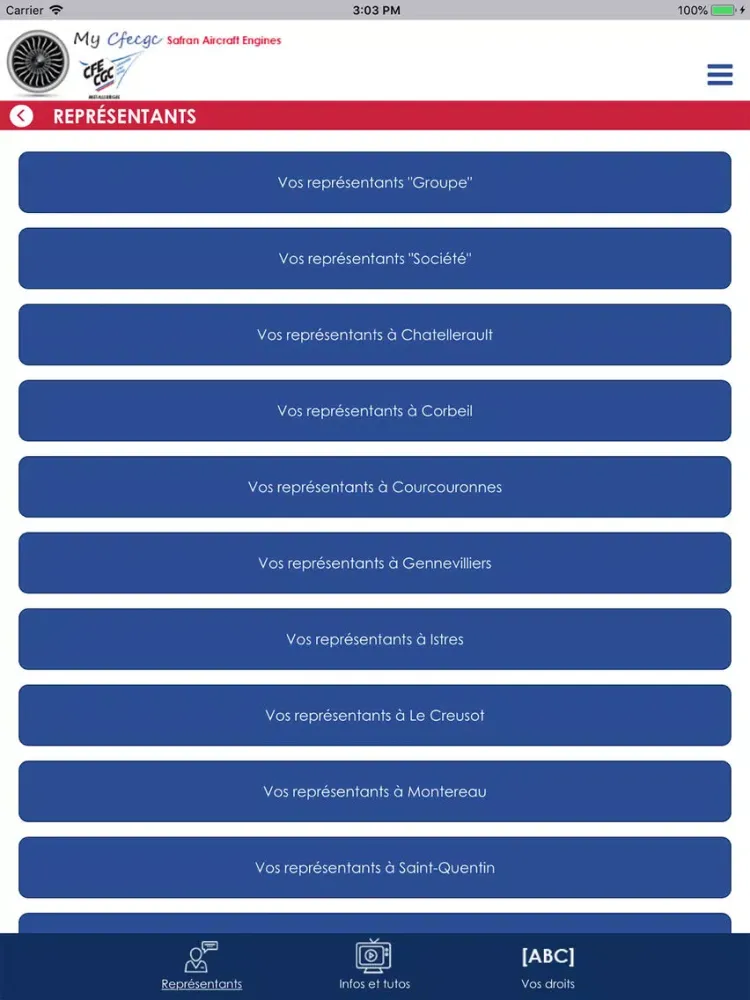 Скриншоты My CFECGC Safran AE iPad 