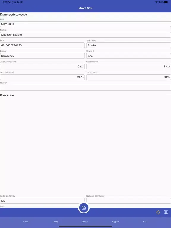 Ảnh chụp màn hình của Vendo Lite iPad 
