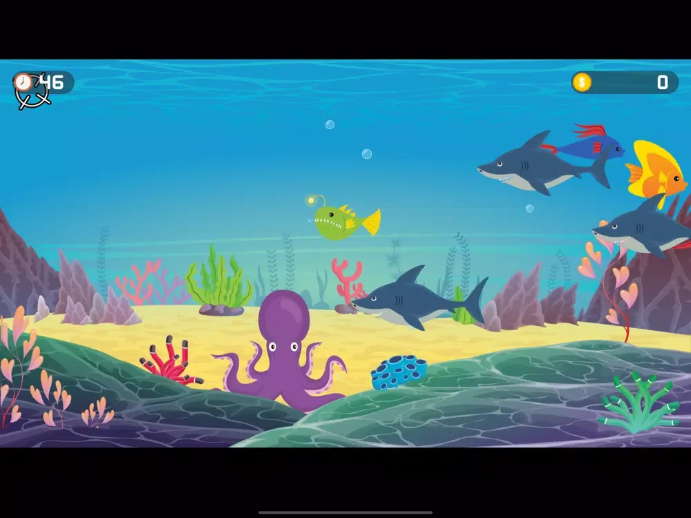 Tangkapan skrin Catch Fish In The Seabed iPad 
