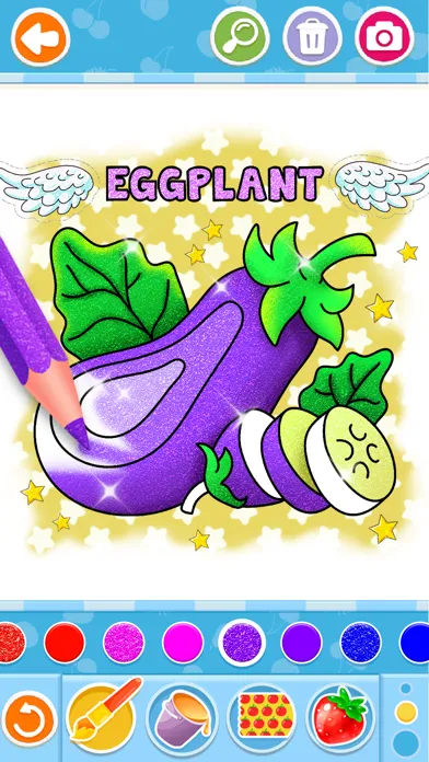 Zrzuty ekranu Glitter fruits coloring