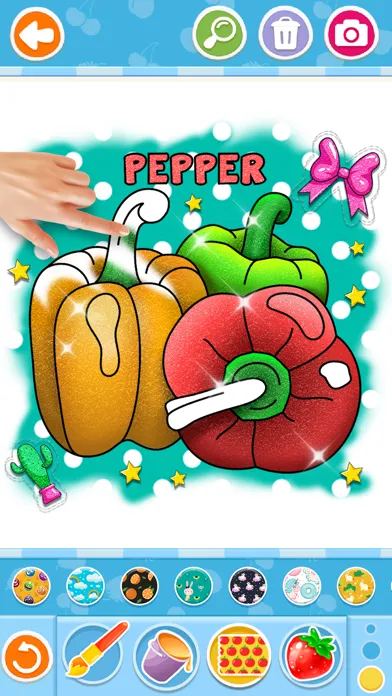 Zrzuty ekranu Glitter fruits coloring