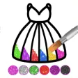 Glitter Dress Coloring Game